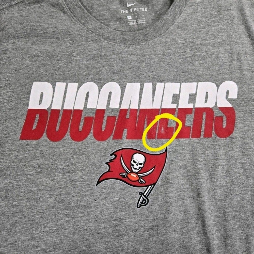 Mens Nike Tampa Bay Buccaneers Short Sleeve T Shirt XL Gray - Picture 7 of 8